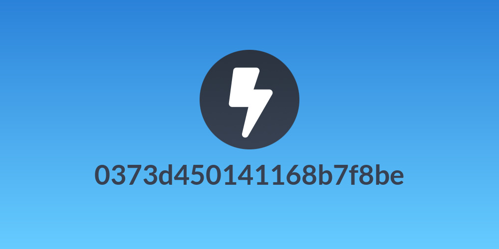 0373d450141168b7f8be