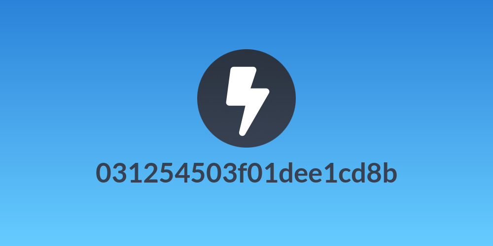 031254503f01dee1cd8b