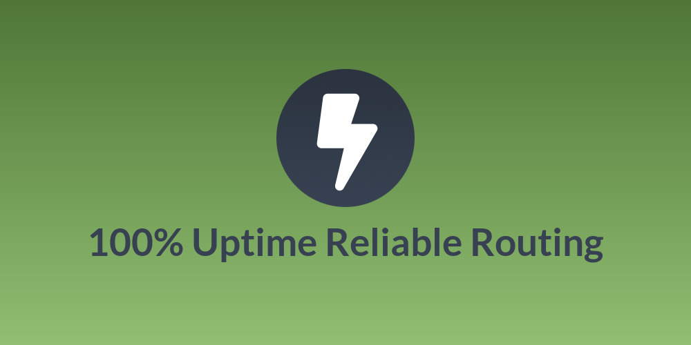 100% Uptime Reliable Routing
