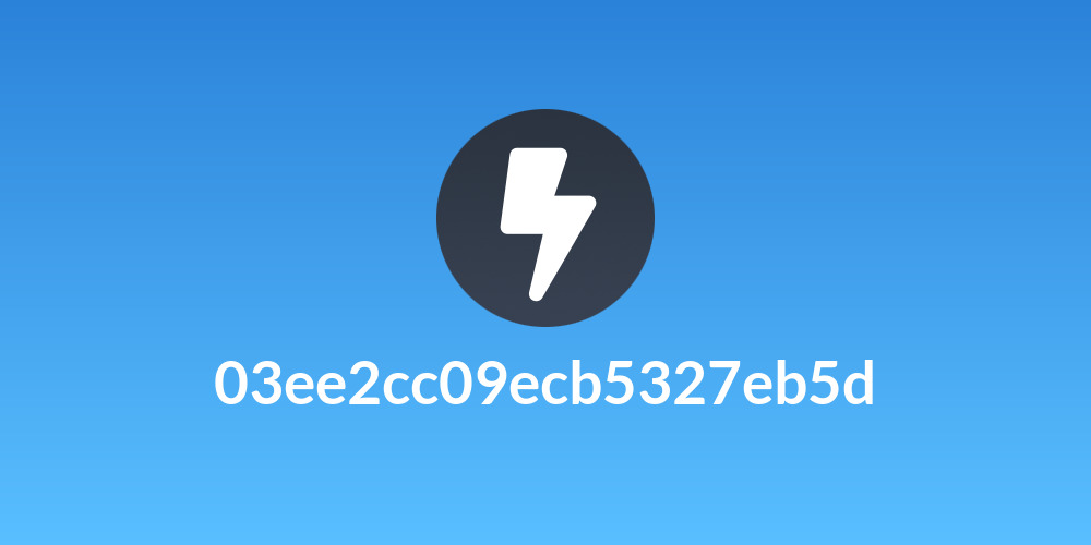 03ee2cc09ecb5327eb5d