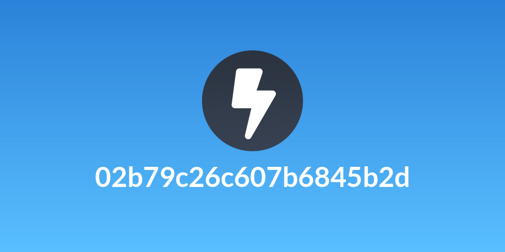 02b79c26c607b6845b2d