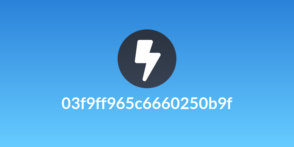 03f9ff965c6660250b9f