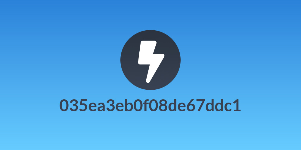 035ea3eb0f08de67ddc1