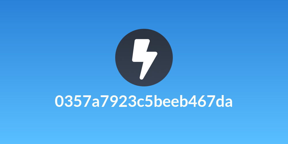 0357a7923c5beeb467da