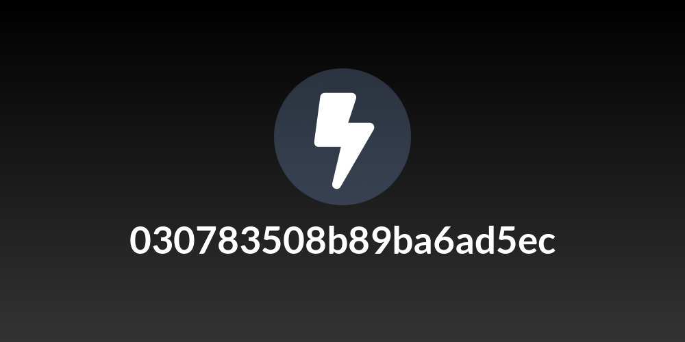 030783508b89ba6ad5ec