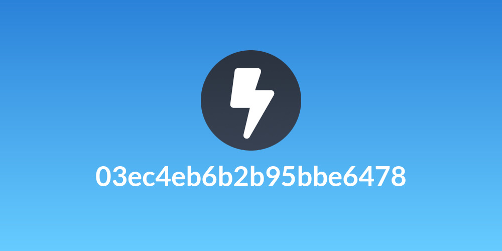 03ec4eb6b2b95bbe6478