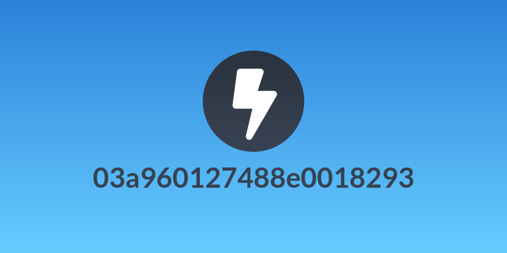 03a960127488e0018293
