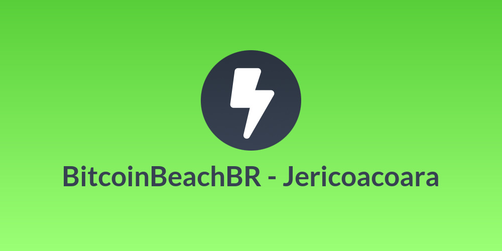 BitcoinBeachBR - Jericoacoara