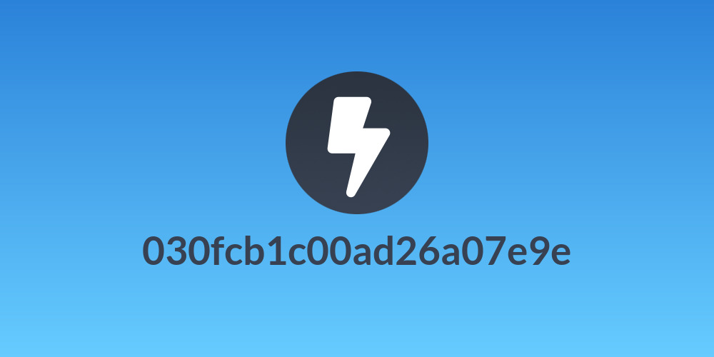 030fcb1c00ad26a07e9e