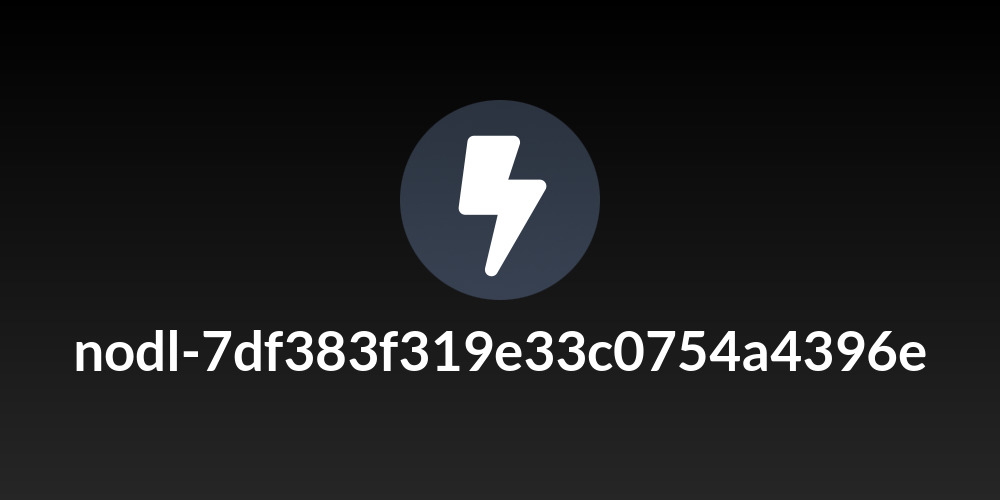 nodl-7df383f319e33c0754a4396e