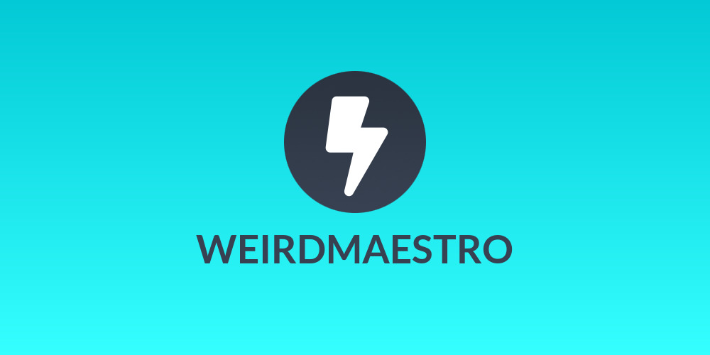 WEIRDMAESTRO
