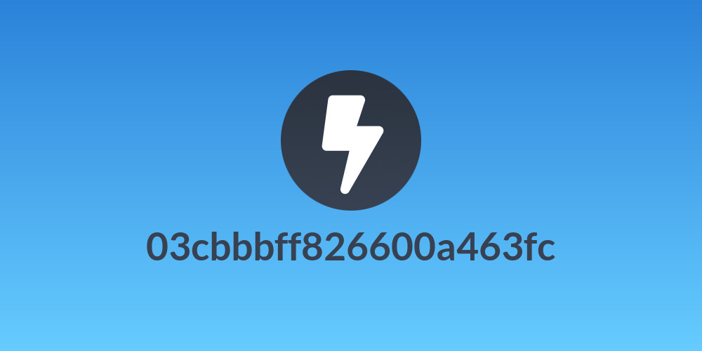 03cbbbff826600a463fc