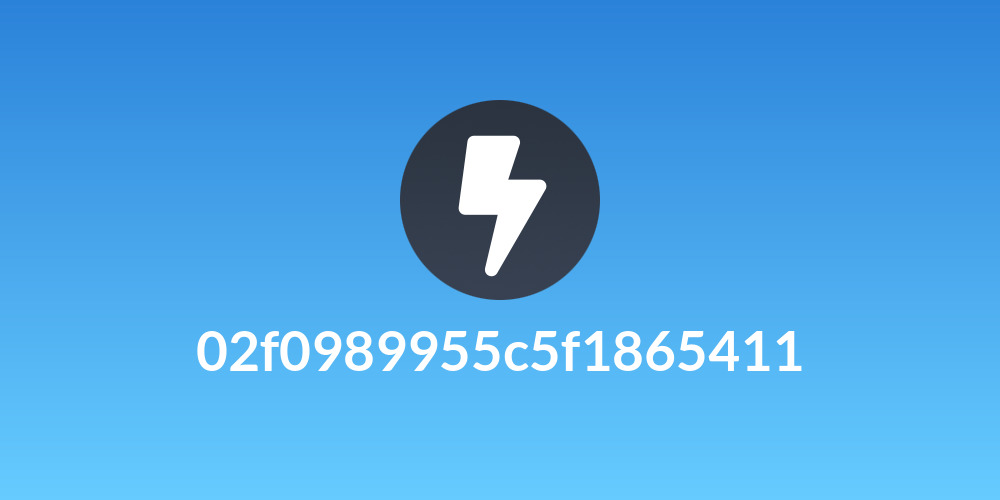 02f0989955c5f1865411