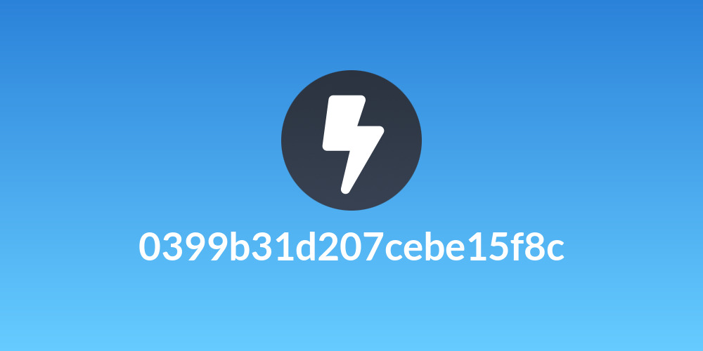 0399b31d207cebe15f8c