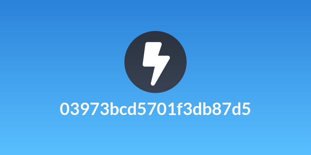 03973bcd5701f3db87d5