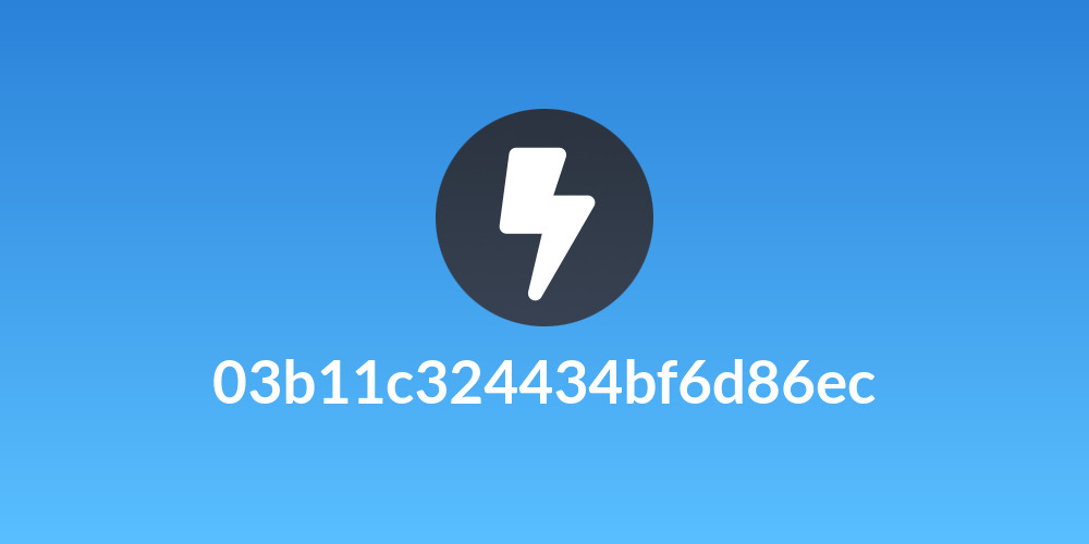 03b11c324434bf6d86ec