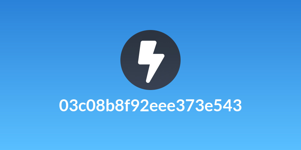 03c08b8f92eee373e543