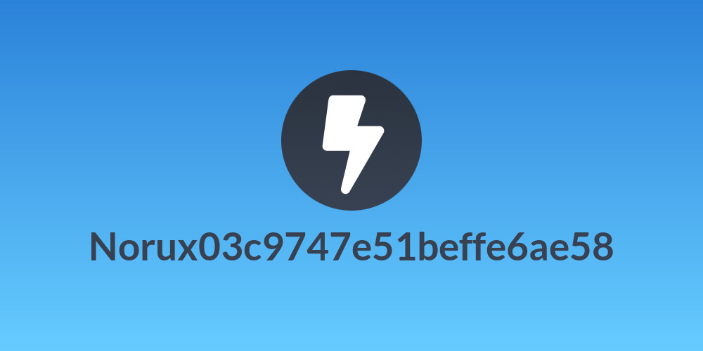 Norux03c9747e51beffe6ae58