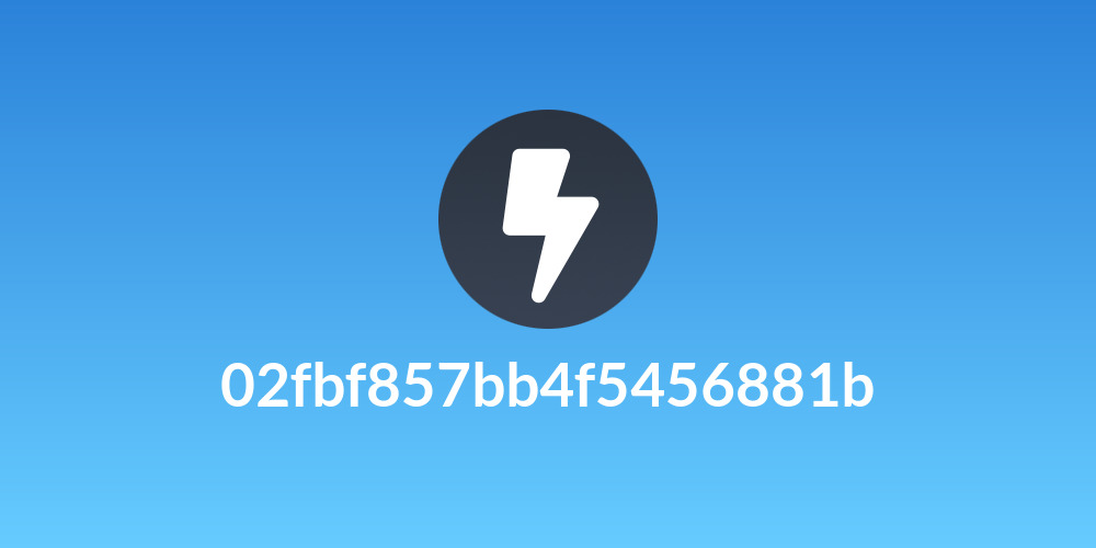 02fbf857bb4f5456881b