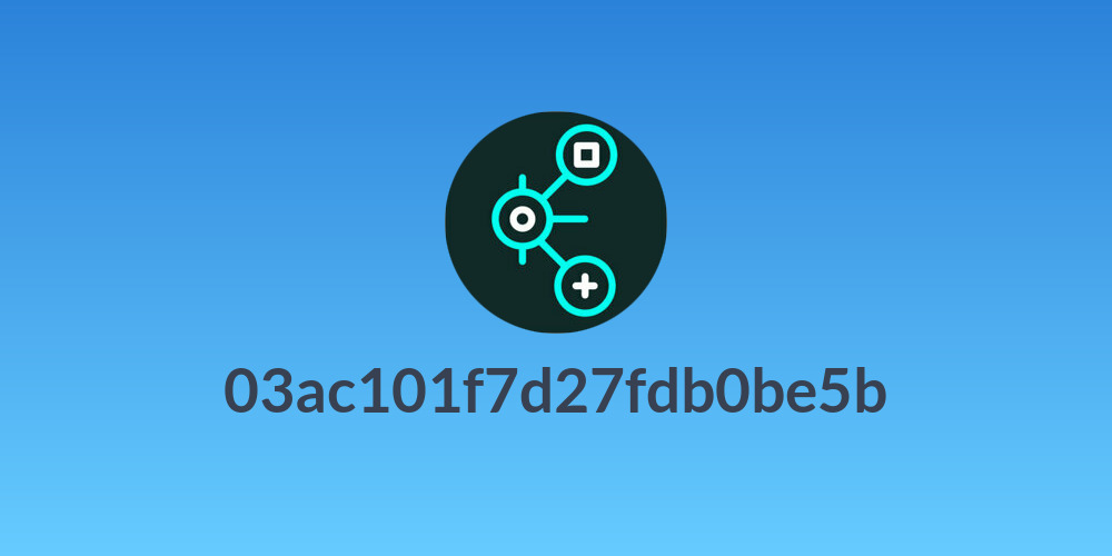 03ac101f7d27fdb0be5b