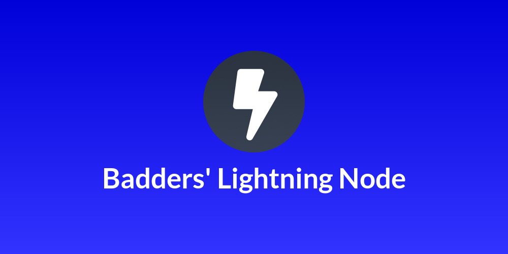 Badders' Lightning Node