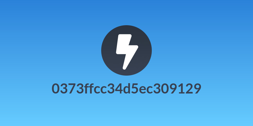 0373ffcc34d5ec309129