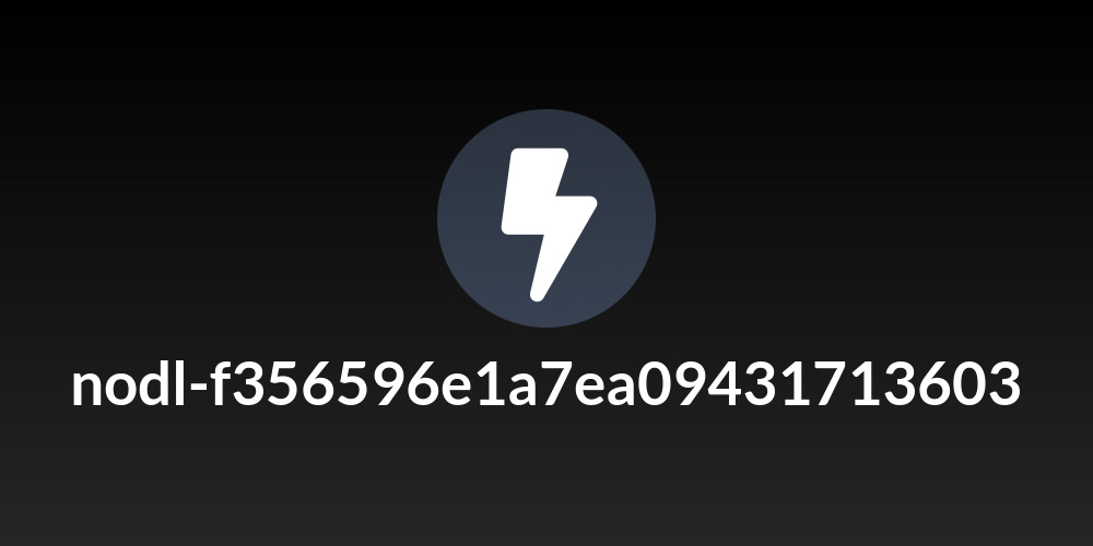nodl-f356596e1a7ea09431713603