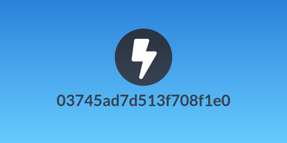 03745ad7d513f708f1e0