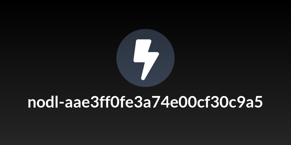 nodl-aae3ff0fe3a74e00cf30c9a5
