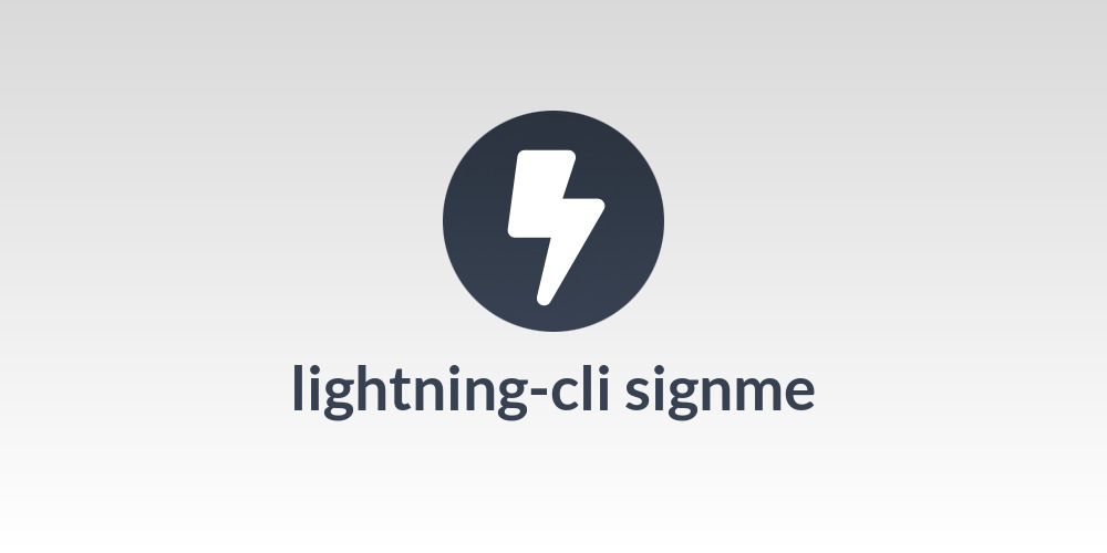 lightning-cli signme