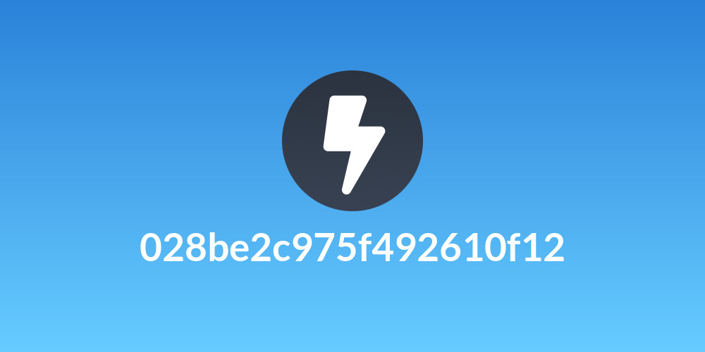 028be2c975f492610f12