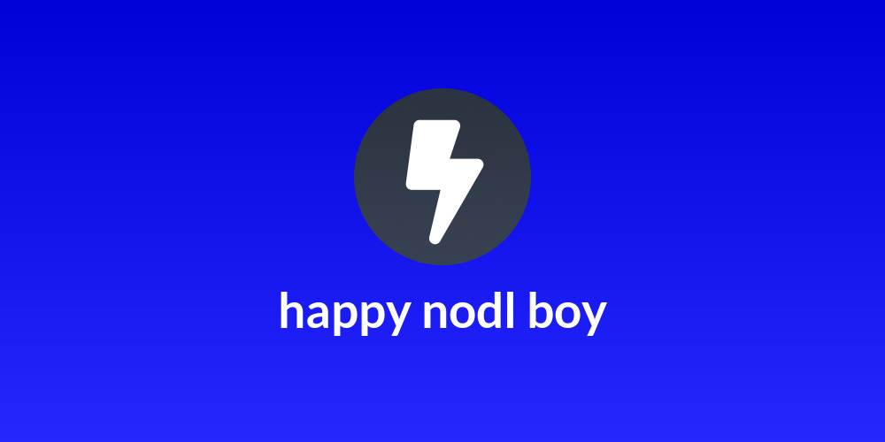 happy nodl boy