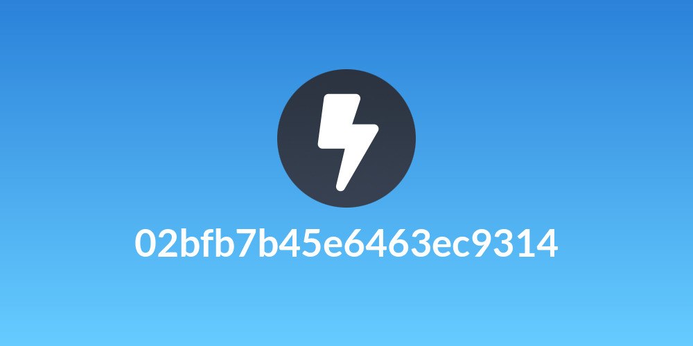 02bfb7b45e6463ec9314