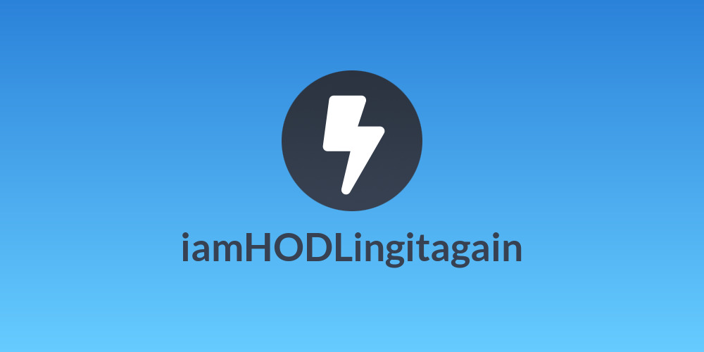 iamHODLingitagain