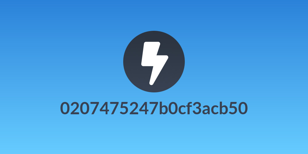 0207475247b0cf3acb50