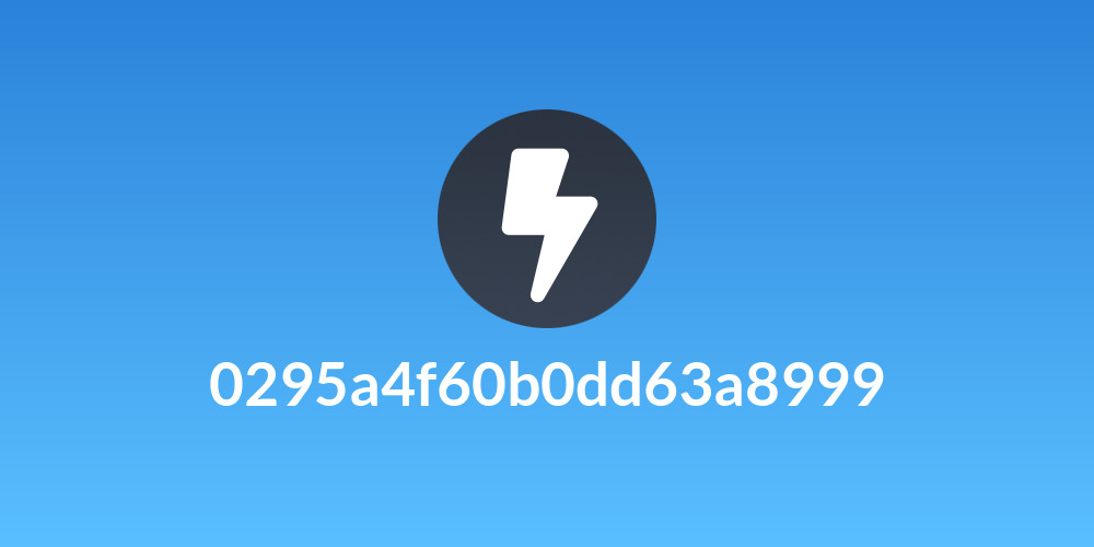 0295a4f60b0dd63a8999