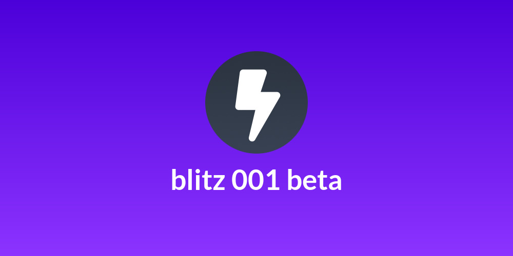 blitz 001 beta