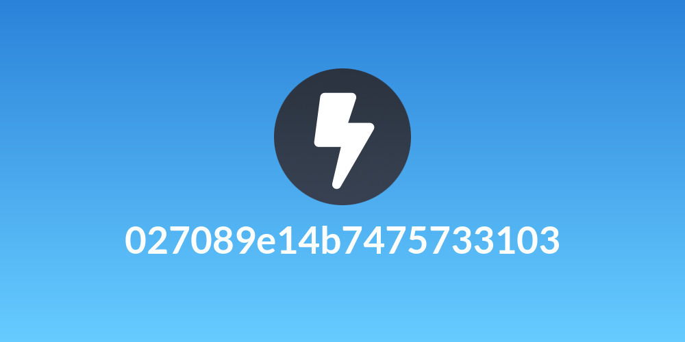 027089e14b7475733103