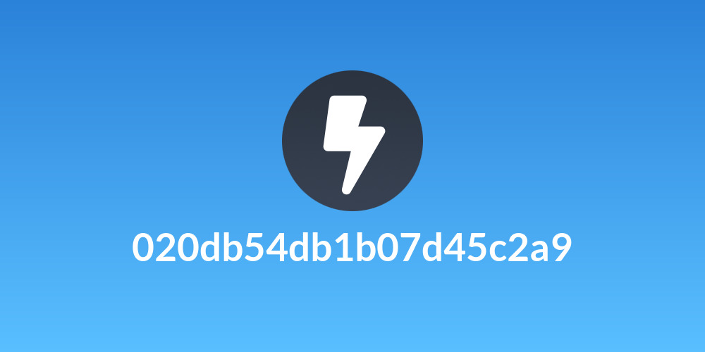 020db54db1b07d45c2a9