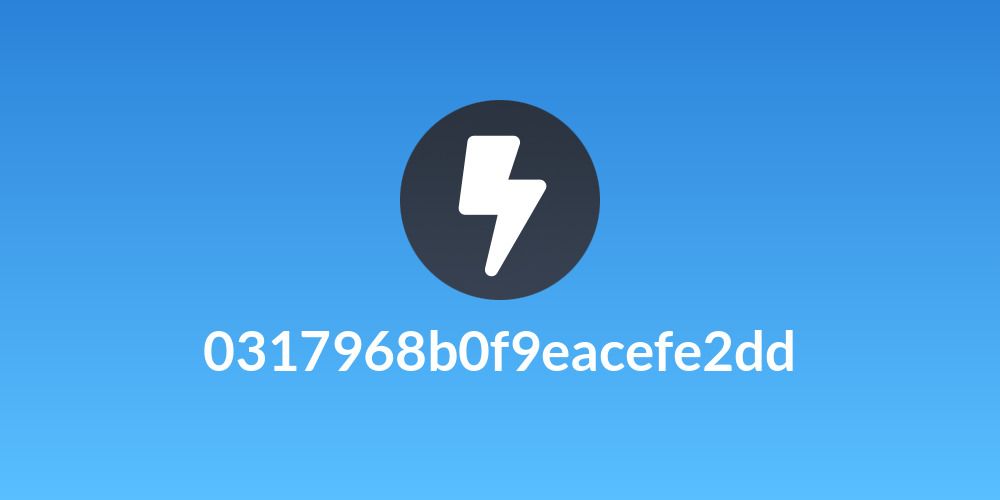 0317968b0f9eacefe2dd