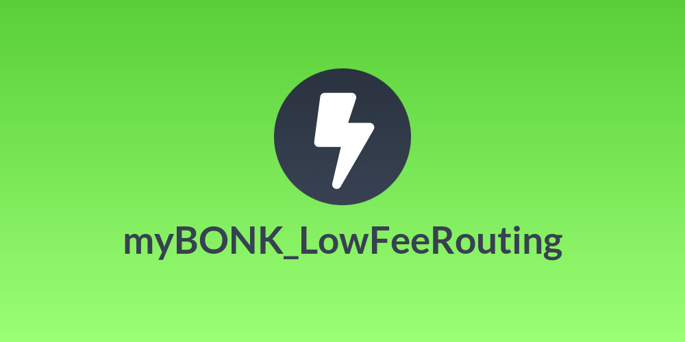 myBONK_LowFeeRouting
