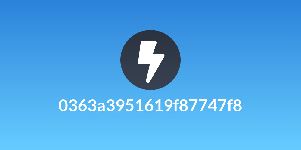 0363a3951619f87747f8