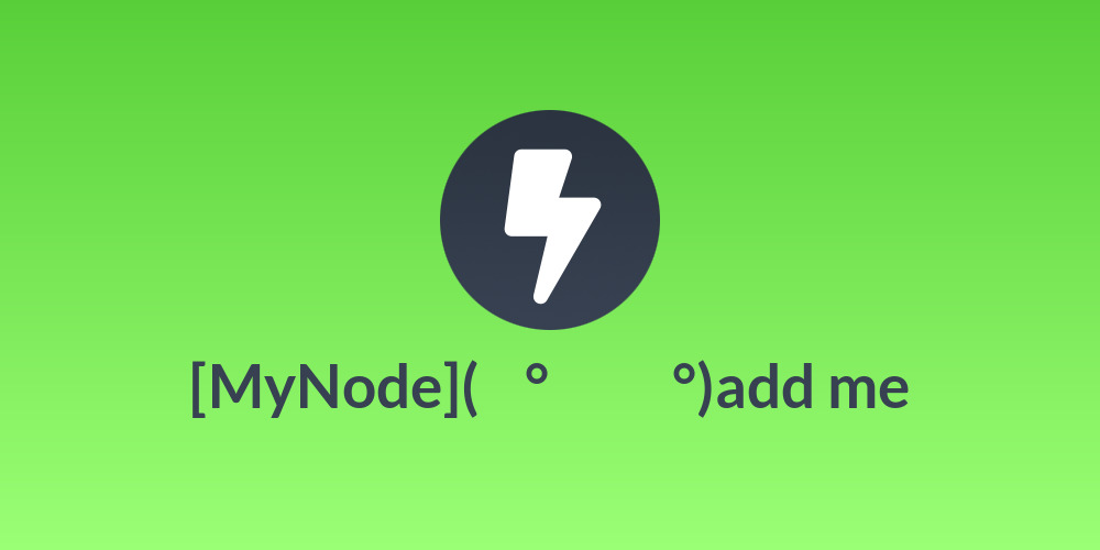 [MyNode]( ͡° ͜ʖ ͡°)add me