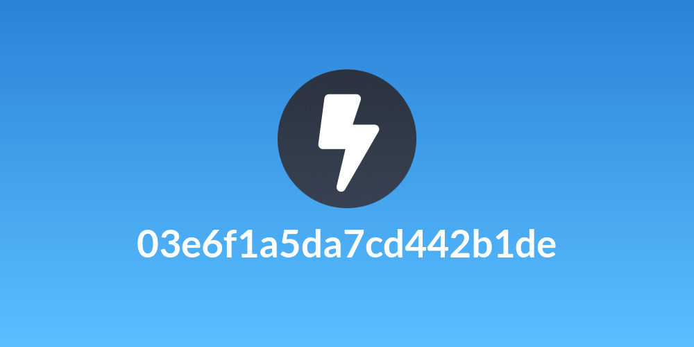 03e6f1a5da7cd442b1de