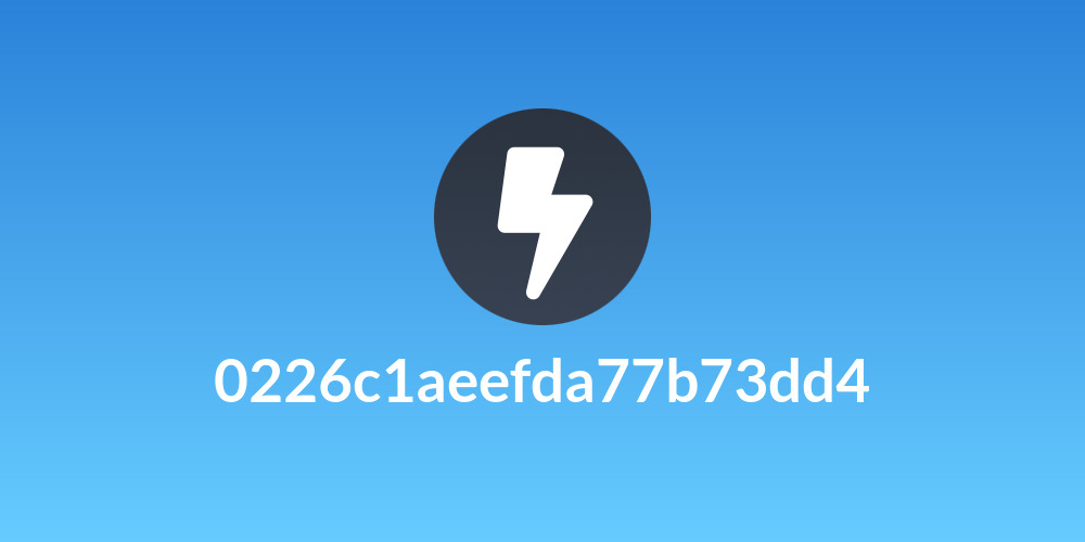 0226c1aeefda77b73dd4