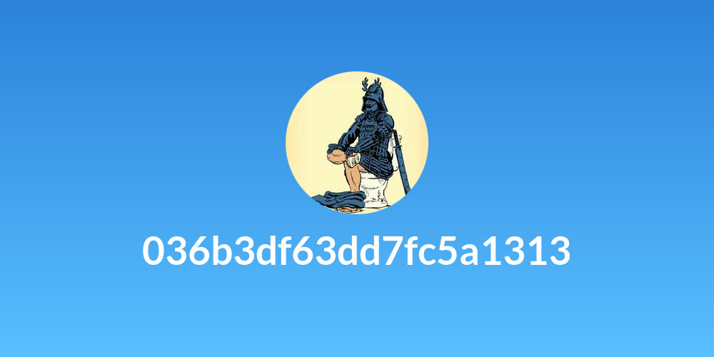 036b3df63dd7fc5a1313