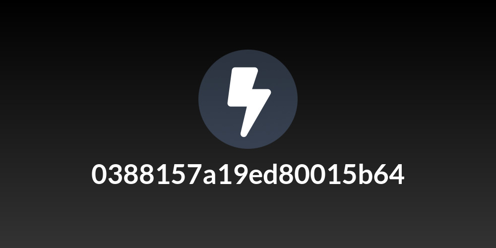 0388157a19ed80015b64