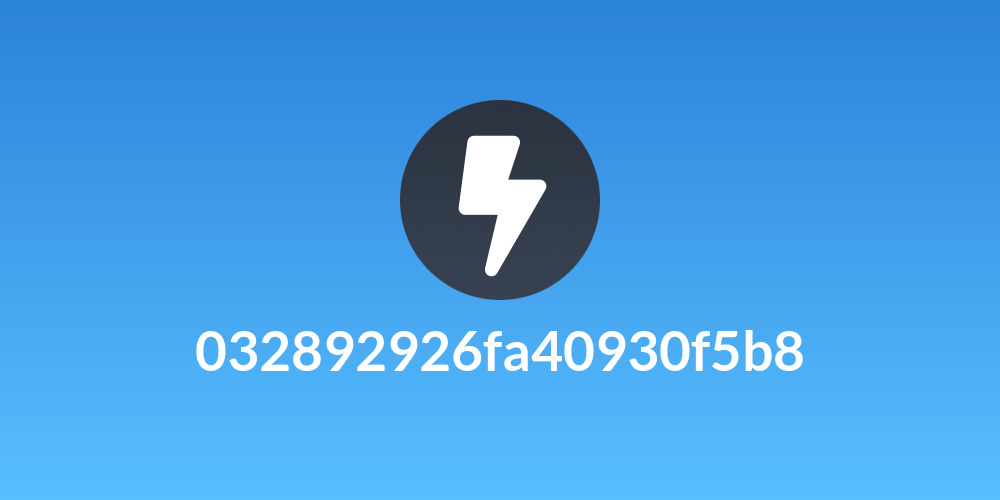 032892926fa40930f5b8