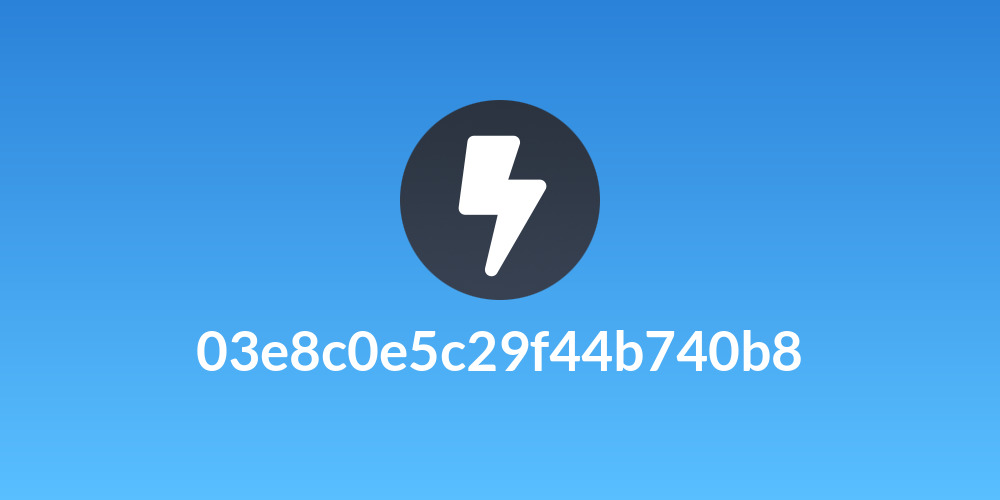 03e8c0e5c29f44b740b8