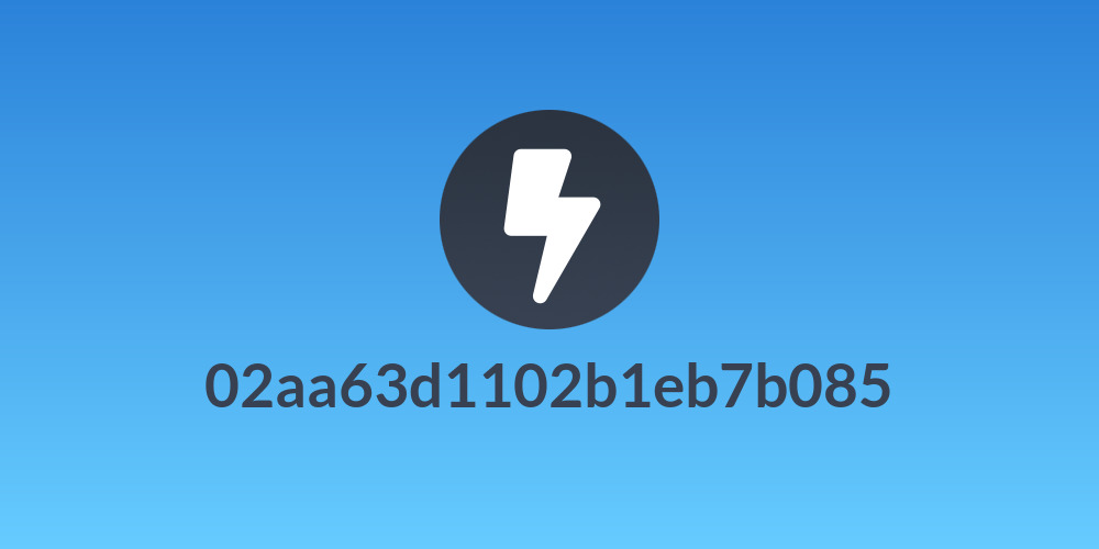 02aa63d1102b1eb7b085